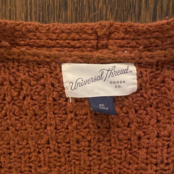 Universal Threads Burnt Orange Cardigan. Size XS. - Picture 3 of 3